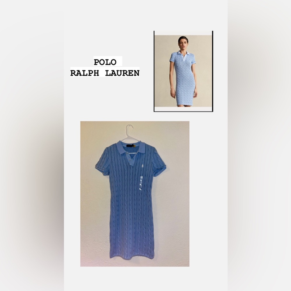 POLO RALPH LAUREN CABLE KNIT DRESS.